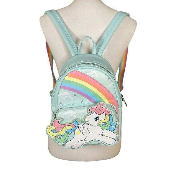 Loungefly My Little Pony Starshine Rainbow Mini Backpack Pegasus Pale blue green - Picture 2 of 14